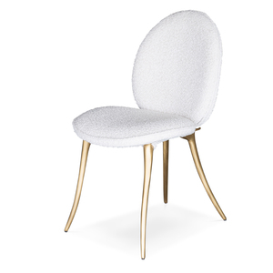 Silla de Comedor Nórdica Moderna de Latón Tapizada, Muebles para el Hogar, Restaurante, Escuela, Apartamento y Bar - Product Image 2