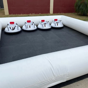 Piste de course gonflable commerciale en PVC avec clôture pour location de karts, voitures tamponneuses et jeux de balles Zorb - Product Image 6