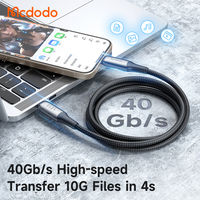 Cable Mcdodo 299 de Nailon Trenzado USB 4 Thunderbolt 3 40Gb/s PD3.1 240W 8K Video Display Port HBR3 para iPad Pro M4 13 11 iPhone 15 16