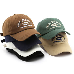 Gorra de Béisbol de Lujo de 5 Paneles de Alta Calidad 2025, Diseño Vintage con Letras, Algodón, Unisex, Ajustable, Logotipo Personalizado, Bordado 3D - Product Image 1