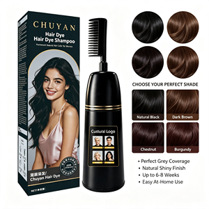 Champú Tinte Herbal CHUYAN, Fórmula Suave y Nutritiva para Salón de Belleza, Certificado CE, Muestra Gratis - Product Image 1