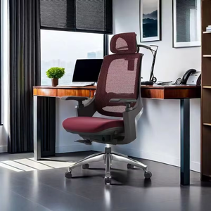 Luxuriöser Hochwertiger Japanischer Design Bürostuhl für Zuhause, Hotel und Büro Ergonomischer Chefsessel mit Netzrücken, Drehbar und 3-Stufen-Gaslift - Product Image 1