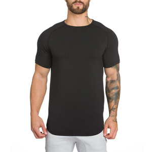 T-shirts pour hommes à col rond avec logo personnalisé, coton et élasthanne, blanc uni, manches courtes, t-shirt de sport pour hommes, été - Product Image 4