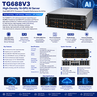 Serveur IA haute densité TongTaiYi TTY TG688V3 16 GPU, double AMD EPYC, montable en rack, pour l'apprentissage profond, la formation de LLM, l'inférence et la plateforme HPC