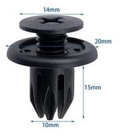 Clip de fixation de pare-chocs de remplacement de type poussoir 91503-SP0-003 compatible avec Honda Acura 1995-2020