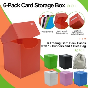 Custom PP Trading Card Deck <b>Box</b> Magnetic Card Storage Case Glossy <b>Lockable</b> Organizer with Drawstring Bag - Product Image 2