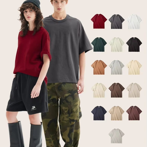 Camiseta Oversized de 300g para Homens, 100% Algodão, T-Shirt Simples com Ombros Caídos - Product Image 1