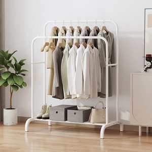 Séchoir à linge métallique sur pied à double <span class=keywords><strong>barre</strong></span> haut-bas, grande capacité, gain de place, <span class=keywords><strong>pour</strong></span> armoire et salon - Product Image 4