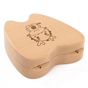 Caja de recuerdo para dientes de leche, de madera, tamaño personalizable, para niños y niñas, caja de regalo - Product Image 5