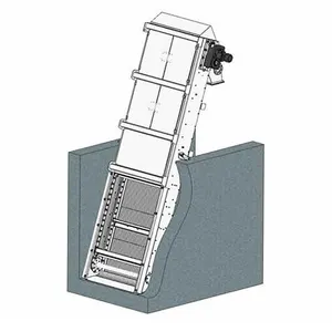 Xử Lý Nước Thải Loại Cào Quay Lưới Tản Nhiệt Cơ Khí Máy Làm Sạch Tự Động