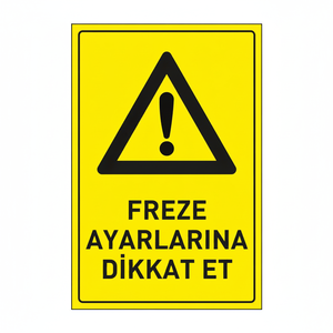 Panneau de sécurité Dekota 25x35 pour les paramètres de la fraiseuse, produit essentiel pour la protection sur le lieu de travail - Product Image 2