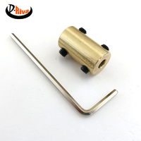 Accouplement de tige en laiton sur mesure, connecteur de disque rigide en laiton pour moteur, manchon en aluminium