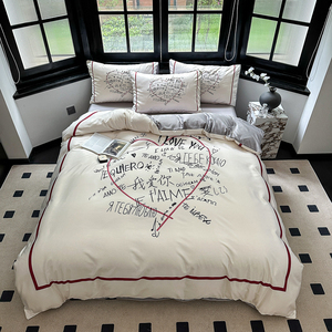 Thương hiệu thư sang trọng được thiết kế rắn bedding sets rửa lụa beddings Nữ Hoàng Vua Kích thước Duvet cover Set 4pcs - Product Image 4