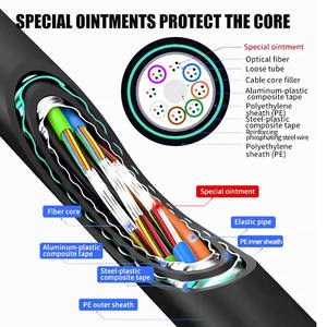 Cable de fibra blindado impermeable subterráneo GYTA GYTA53 24-48-96-144 núcleos G652D modo único para exteriores - Product Image 5