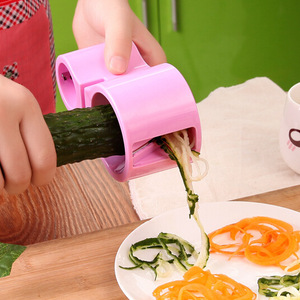 Multifunctional Double-head Vegetable Shredders Grater Spiral Cutter with Knife Sharpener for Sliced Carrot Cucumber - Product Image 3