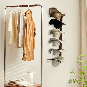 Youlike Wood Cap Holder Wall Mounted Hat <b>Rack</b> Cowboy Hat <b>Rack</b> for Wall Metal <b>Wire</b> Vertical Hat Display <b>Rack</b> - Product Image 2