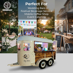 Remorque de restauration vintage style 'Horse Box', cuisine mobile, chariot à hot-dogs, stand à burgers, camion à glaces, remorque de concession et de traiteur - Product Image 1