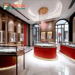 Luxury Jewelry Display Cabinet Laminated Finish Mall Counter Glass Showcase - Product Image 4