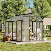 Serre de jardin 6x8 pieds en gros, kit de serre autoportante avec structure en aluminium pour jardin extérieur, patio, cour arrière