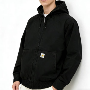 Vêtement de travail automobile Automne Manteau rétro japonais amincissant <span class=keywords><strong>pour</strong></span> femmes <span class=keywords><strong>Petite</strong></span> <span class=keywords><strong>taille</strong></span> Casual Bleu à capuche en denim avec un design de haut polyvalent avec LOGO - Product Image 6