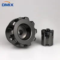 Tête de fraise DMIX MFH03R à alimentation rapide, indexable, à haute vitesse de déplacement, revêtement TiAlN, coupe à droite, ODM/OEM LOGU03, pour fraisage de matériaux durs