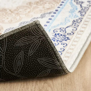 เสื่อละหมาดกันลื่นแบบสั่งทำพิเศษ Shufu ป้องกันแบคทีเรีย ด้านหลังทำจากยาง ผลิตด้วยเครื่องจักร รูปทรงสี่เหลี่ยม ผลิตจากโพลีเอสเตอร์ ขนสูง ขนาด 75x115 ซม. สำหรับใช้ในบ้าน - Product Image 1