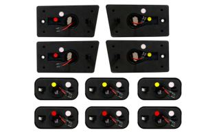 Ailead thay thế tốt nhất không có lỗi hun khói ống kính màu vàng + Ánh sáng màu đỏ dẫn phía trước + Phía sau dẫn Cab mái ánh sáng cho Hummer H2 H2 sut - Product Image 3