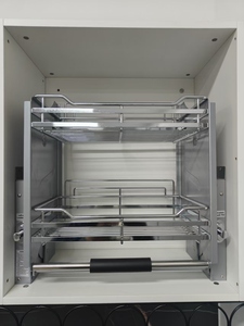 Moderni scaffali <span class=keywords><strong>a</strong></span> due livelli <span class=keywords><strong>a</strong></span> discesa per la conservazione della <span class=keywords><strong>cucina</strong></span> Hardware funzionale serie armadio stoviglie Rack armadi in acciaio - Product Image 2