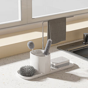 Ensemble d'accessoires de cuisine personnalisable avec distributeur de savon automatique en ABS et distributeur de savon en mousse combiné avec porte-éponge - Product Image 3