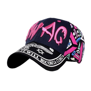 Colorful Geometric Print 3D Letter Embroidery Baseball Cap Hip Hop Streetwear Adjustable Snapback <b>Hat</b> Women <b>Men</b> Outdoor <b>Sun</b> Viso - Product Image 3