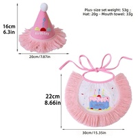 Offre Spéciale : Ensemble d'accessoires pour animaux de compagnie en polyester, style Instagram, pour fête d'anniversaire, comprenant bavoir brodé, serviette, nœud papillon, bandana et chapeau pour chien et chat