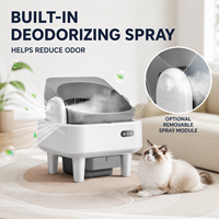 Litière Intelligente pour Chat à Couvercle Ouvert, Grande Capacité, Nettoyage Facile, Auto-Nettoyante, Contrôle par Application, Spray Désodorisant, Vente en Gros
