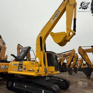 Excavadora de cadenas usada Komatsu 220, de segunda mano, marca original japonesa, 22 toneladas, excavadora de cadenas de tamaño mediano, excavadora usada. - Product Image 2