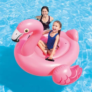 Flotteur de <span class=keywords><strong>piscine</strong></span> gonflable en PVC épais rose, île flottante portable avec poignées pour enfants, jouets d'été amusants - Product Image 6