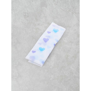 Involucro da bagno stampato asciugamano da doccia in microfibra di cotone con motivi a cuore con Logo a strisce quadrate per il viso - Product Image 1