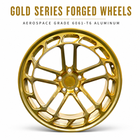 Jantes Mforged Premium Gold Multi-trous haute performance avec design à rayons ouverts pour marques de véhicules personnalisées et applications de rechange
