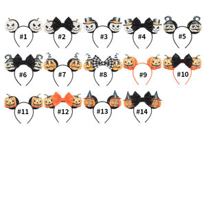 Halloween-Haarschmuck für Kinder Pailletten-Kürbis-Schleife Mickey-Maus-Ohren Gruseliges Stirnband - Product Image 6