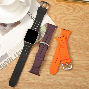 Correa deportiva de goma de silicona transpirable de lujo correa de reloj inteligente 38/40/41/42/44/45/49mm Ultra <span class=keywords><strong>IWatch</strong></span> Series 9 <span class=keywords><strong>8</strong></span> <span class=keywords><strong>7</strong></span> 6 5 4 - Product Image 2