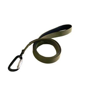 Dog Leash Swivel Carabiner Heavy Duty Double Layers Nylon Tactical Dog Leash With Swivel Aviation Aluminum Carabiner