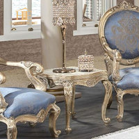 Chaises de salon modernes de luxe en feuille d'or avec housse amovible et structure en bois pour appartement et hôtel