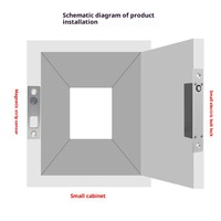 Serrure électrique à mortaise à profil étroit DFD-120, mini-serrure encastrée dissimulée avec retour d'information, 120x18x23.5mm pour tiroirs et armoires de rangement