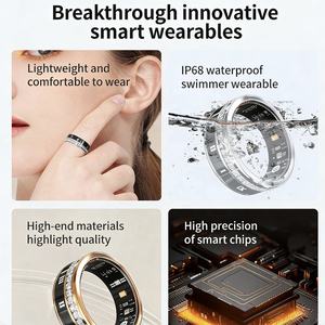 スチールボディのフィットネススマートリング、健康トラッカー、スポーツモニター、睡眠と活動の温度追跡、OEMアプリ制御 - Product Image 6