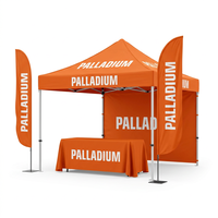 Carpa de Jardín Plegable de 3x3m, Impresión Digital Personalizada, Resistente a los Rayos UV, Impermeable, de Alta Resistencia, para Uso Comercial