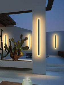Lampu Dinding LED panjang, lampu dinding Strip linier eksterior luar ruangan Modern 110V 220V 3000 V - Product Image 5