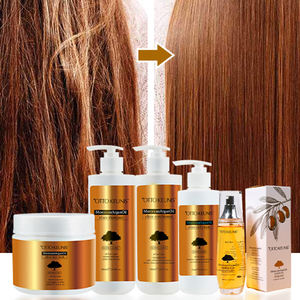 Shampoo clarifiant à l'huile d'argan biologique d'usine, marque privée, shampooing réparateur nourrissant pour cheveux abîmés et ensemble revitalisant - Product Image 4