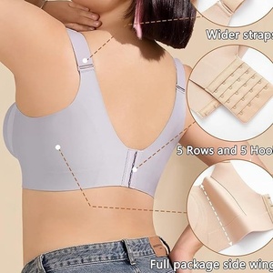 Seamless Underwear Women's Large <strong>Breast</strong> Smaller Bra Anti-sagging Full Cup Gather Extra <strong>Breast</strong> European American Style Plus Bra - Product Image 3