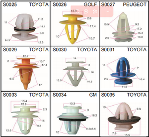 Clip de fixation en <span class=keywords><strong>plastique</strong></span> pour voiture, <span class=keywords><strong>rivet</strong></span> à pousser pour garniture de pare-chocs automobile - Product Image 1