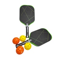 Raquette de pickleball en fibre de carbone écologique certifiée USAPA, noyau en bois 7 plis, finition naturelle, pour les programmes d'entraînement des jeunes