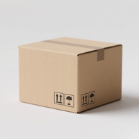 Boîtes d'expédition en carton ondulé de grande taille en vente chaude, cartons de taille personnalisée, dossiers avec laminage mat et gaufrage - Illustration personnalisée recyclable