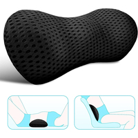 Coussin de soutien lombaire en mousse à mémoire de forme respirante en forme de papillon pour chaise de bureau et siège de voiture
